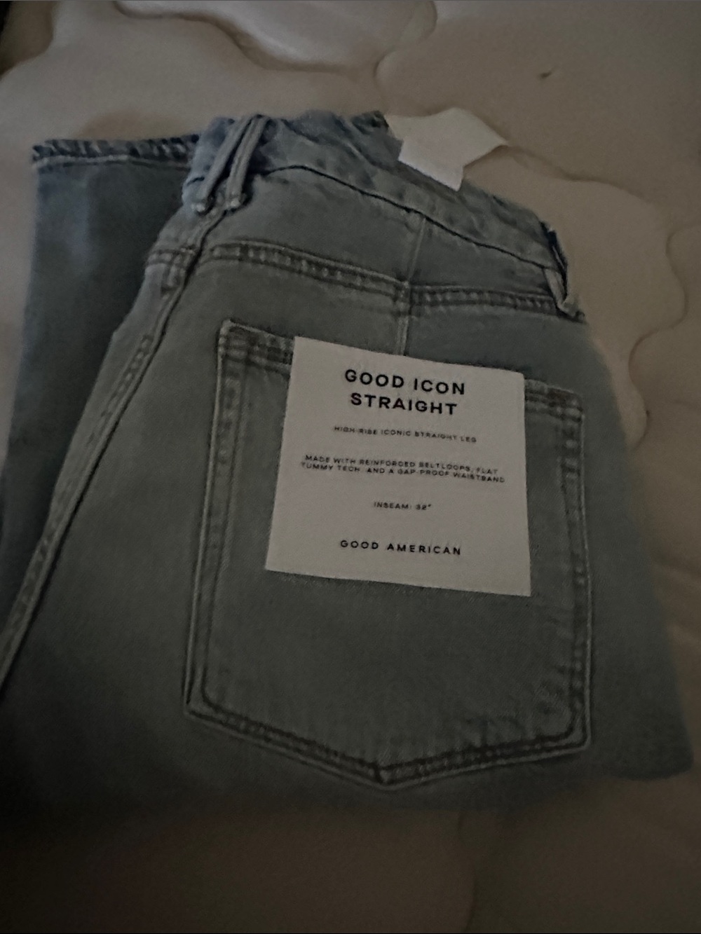 Good American Light Wash Good Icon Straight Jeans
